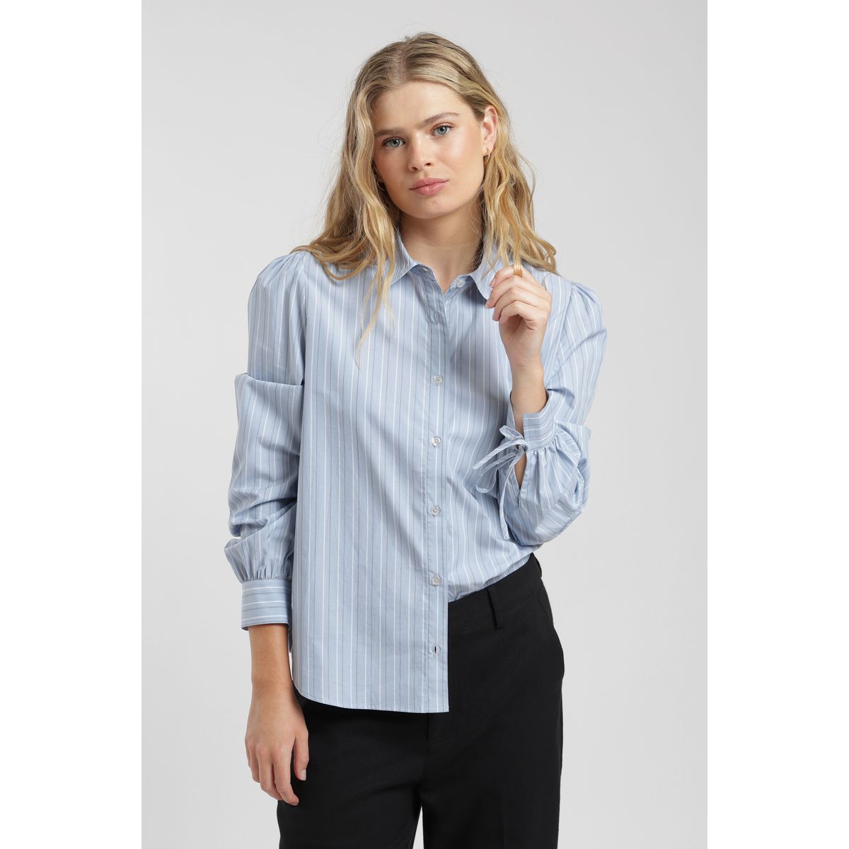FROENS - Blusa manga larga Poppy celeste Froens