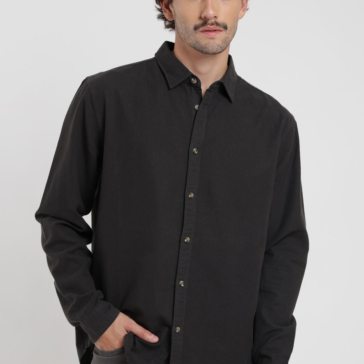 FROENS - Camisa manga larga Basic grafito Froens