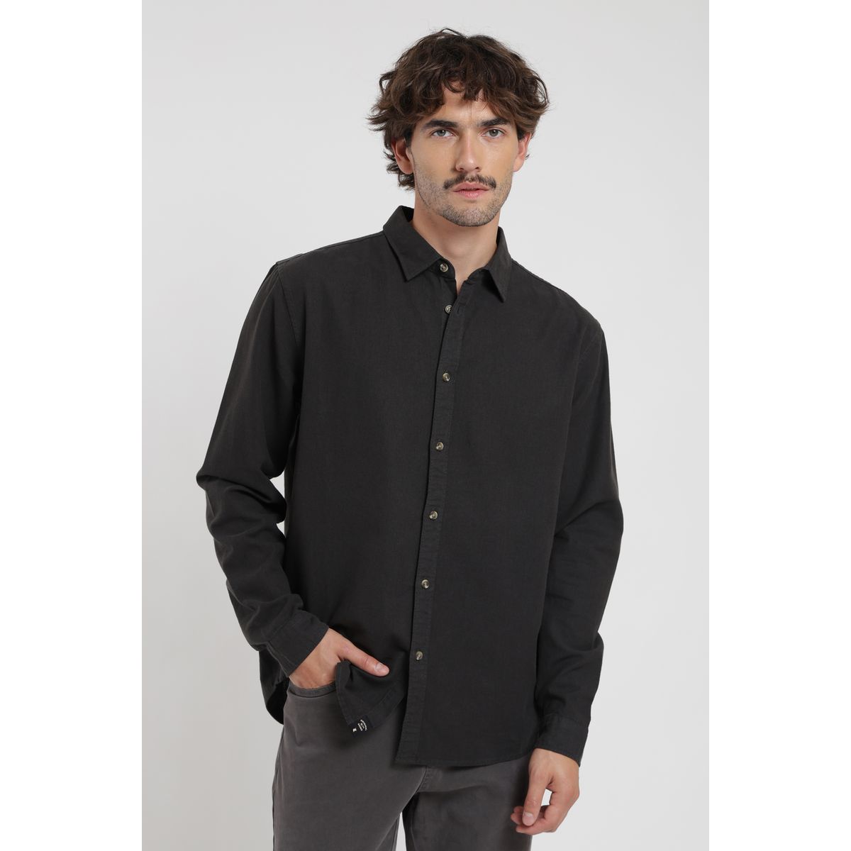 FROENS - Camisa manga larga Basic grafito Froens