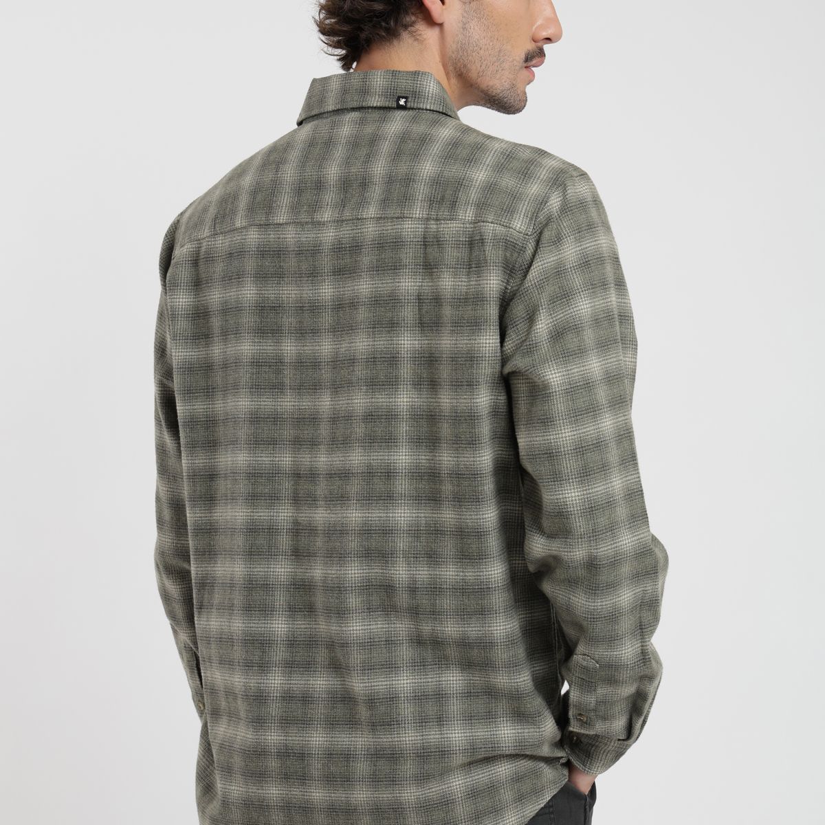 FROENS - Camisa manga larga Flannel verde Froens