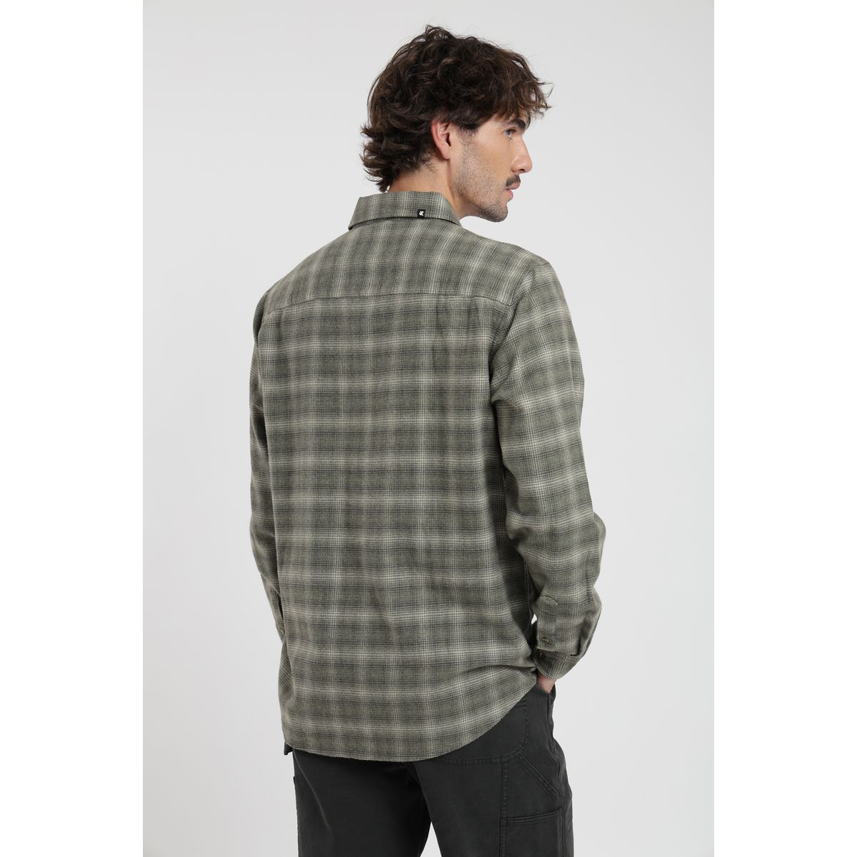 FROENS - Camisa manga larga Flannel verde Froens