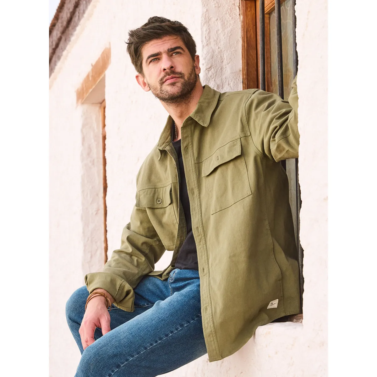 PANAMA JACK - Chaqueta Hombre Casual Verde Panama Jack
