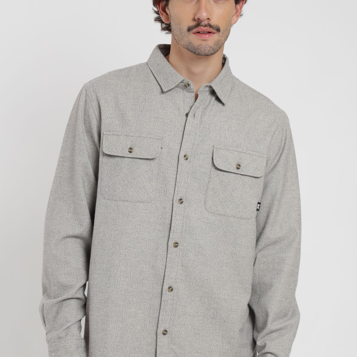 FROENS - Camisa manga larga Flannel gris Froens
