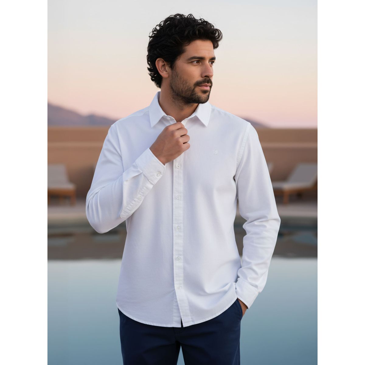 PANAMA JACK - Camisa Hombre Casual Blanco Panama Jack