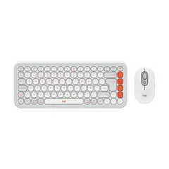 LOGITECH - Combo Teclado ES + Mouse inalámbrico POP ICON Color Blanco