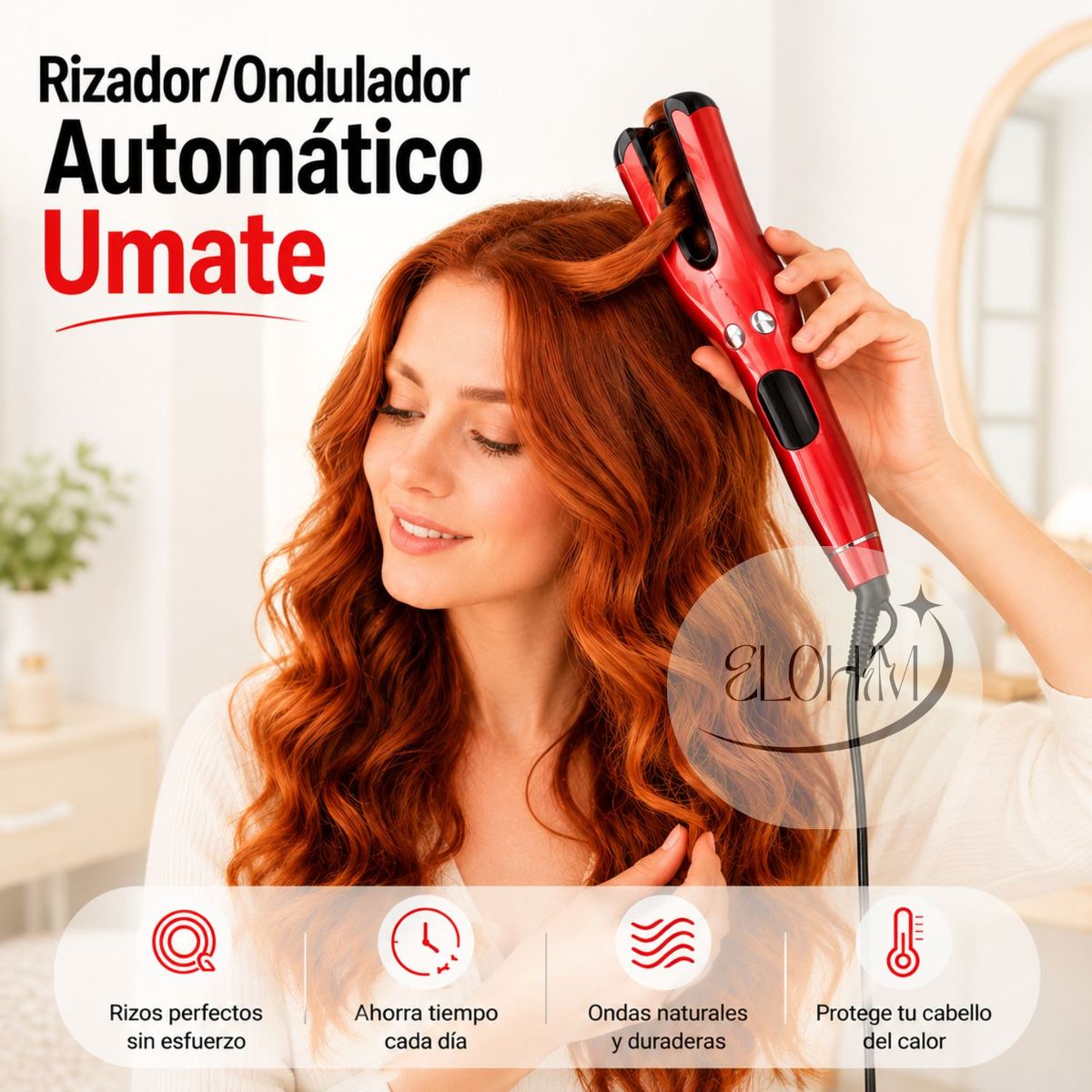 MOVI - Rizador y Ondulador Automático Umate- Rizos Perfectos en Segundos sin Esfuerzo