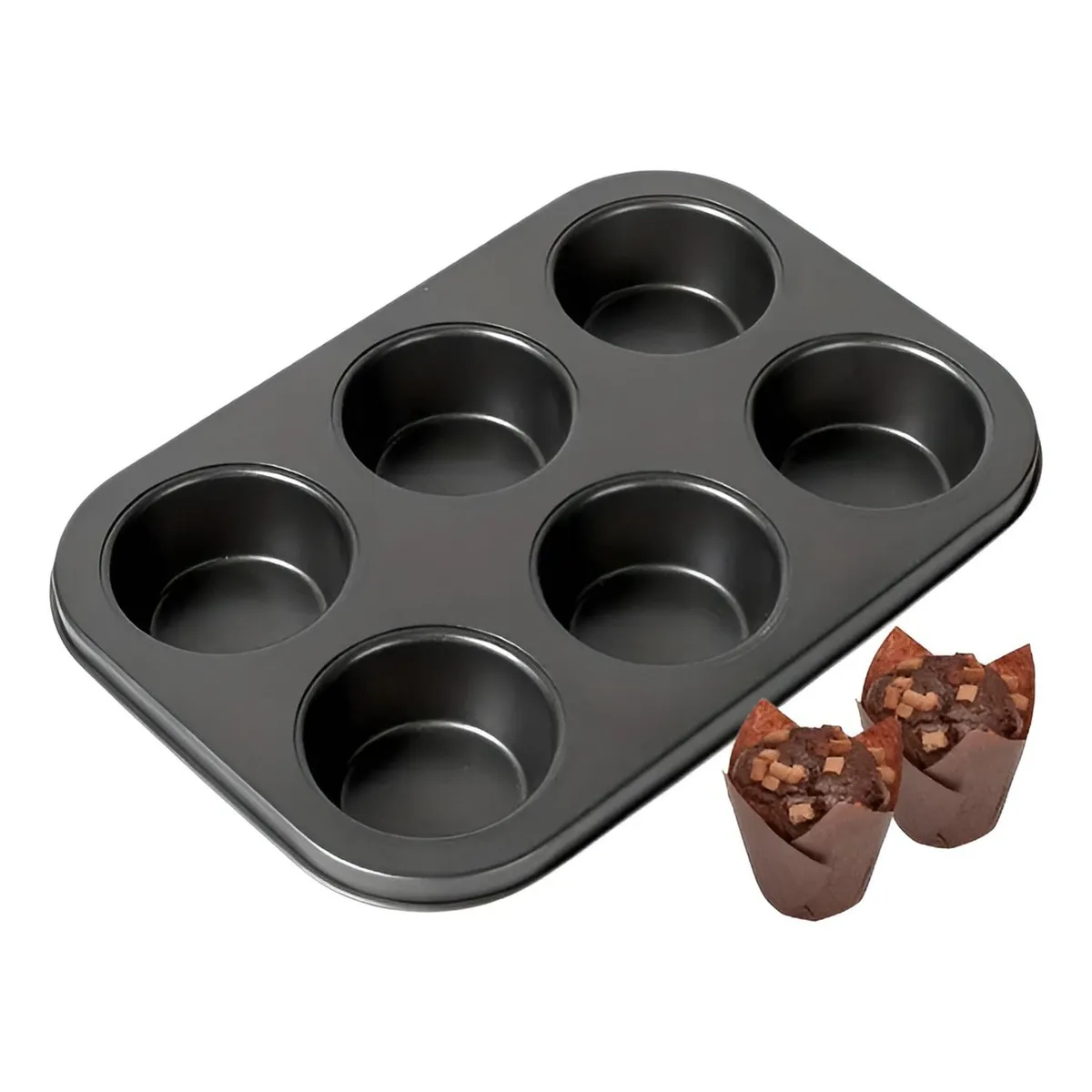 PASTELERIUSCL - Molde 6 Cupcakes Molde Cupcake Molde Muffins Reposteria