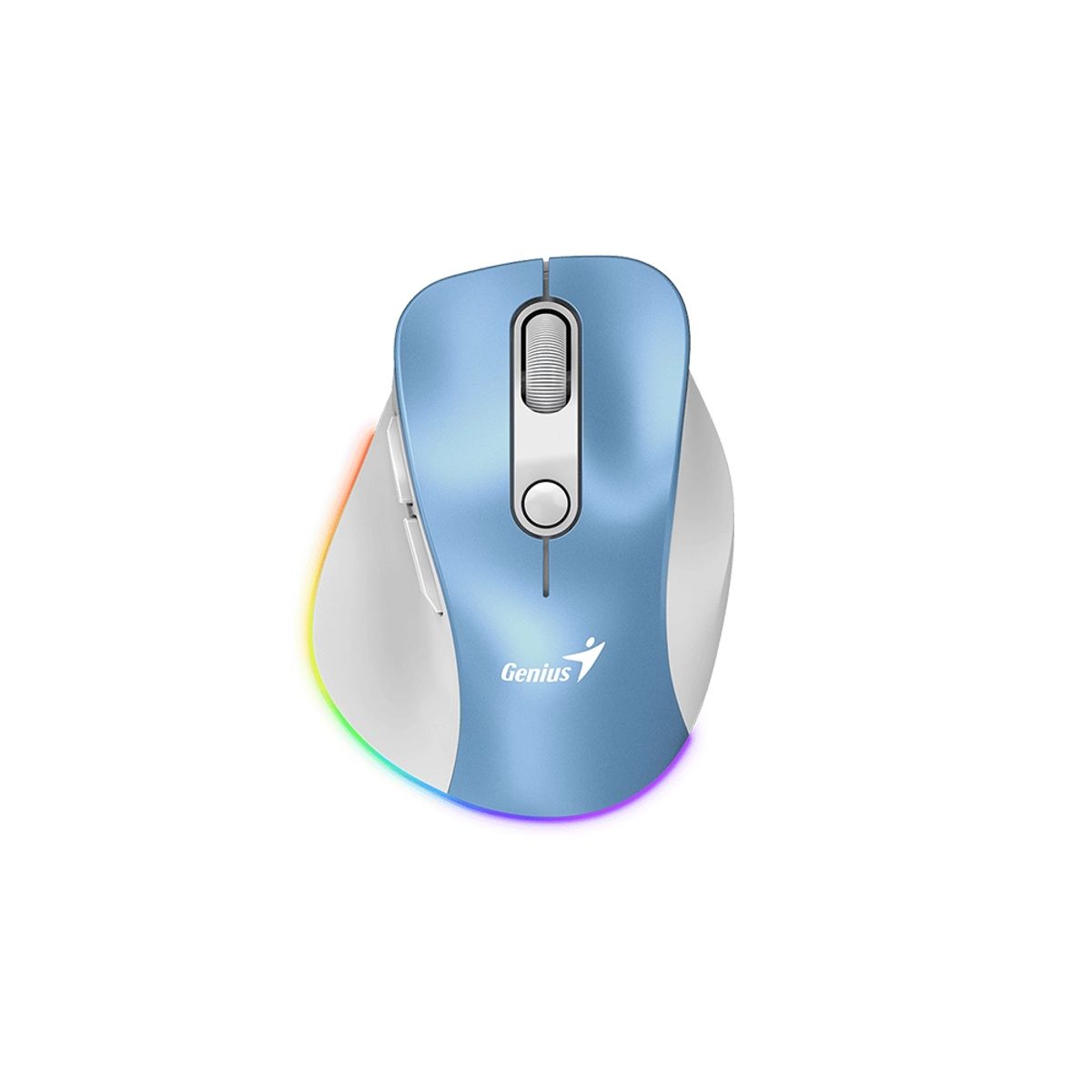 GENIUS - Mouse inalámbrico Genius Mini Ergo 9000S Pro Color Celeste