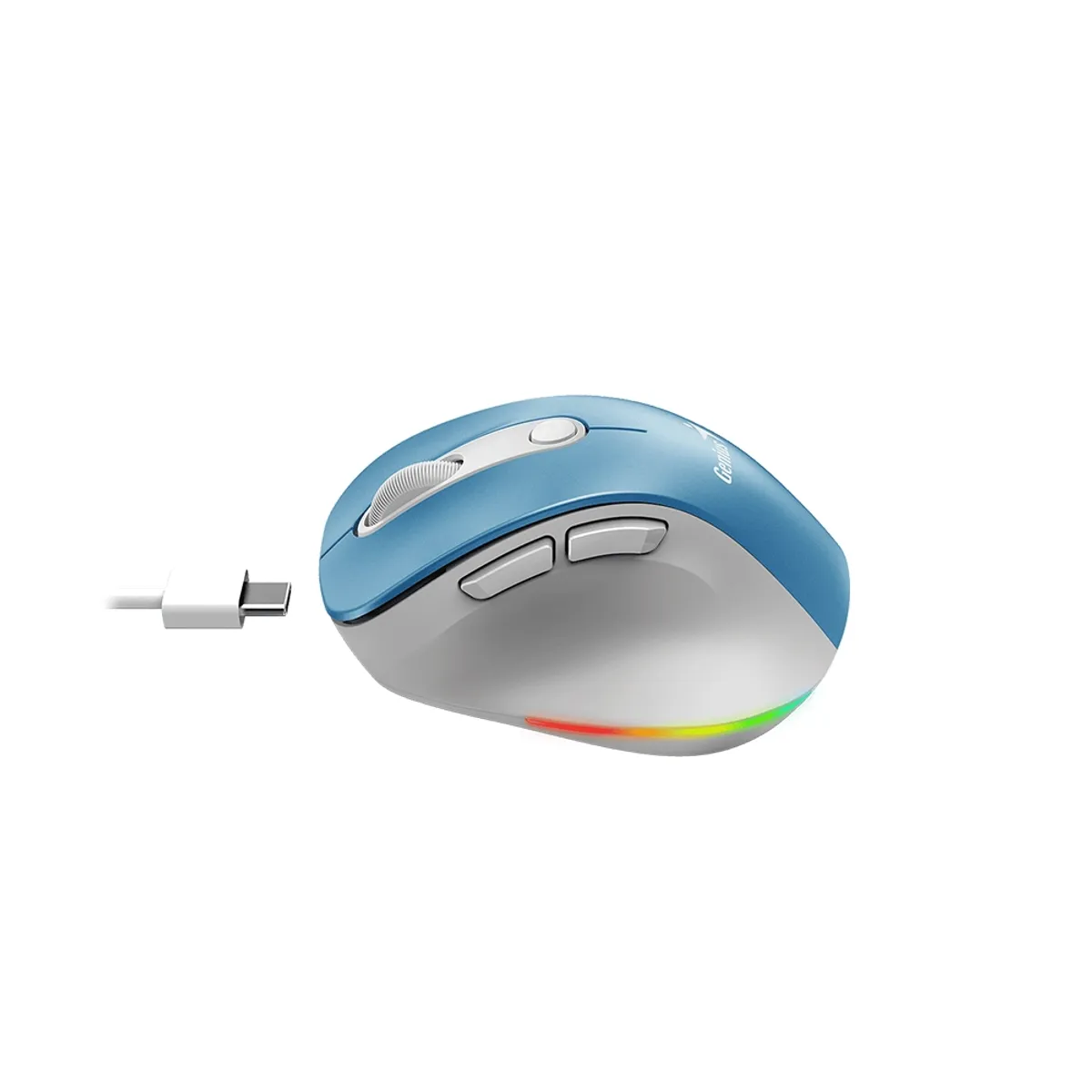 GENIUS - Mouse inalámbrico Genius Mini Ergo 9000S Pro Color Celeste