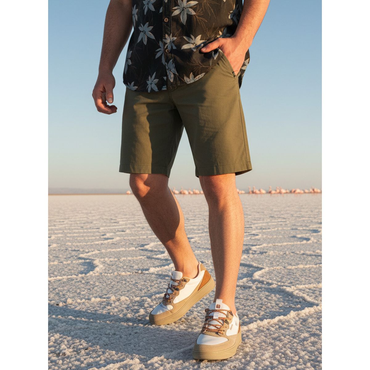 PANAMA JACK - Short Hombre Casual Verde Panama Jack