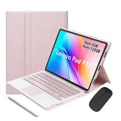 LENOVO - Tablet Pad 11 2025 6GB+128GB 11'' WiFi Gris+Mouse+Teclado Rosa+Lápiz táctil
