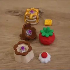 GENERICO - Clickers Figura Pudín - Fresa con Chocolate - Panqueque (pack 3 un)