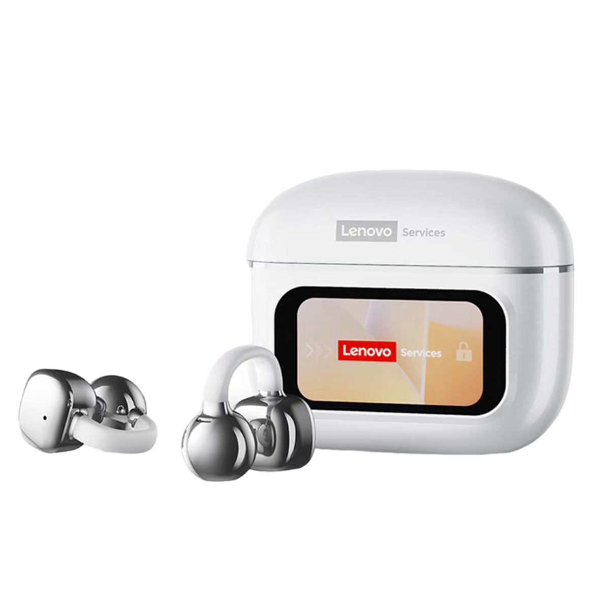 LENOVO - Audífonos Lenovo Clip Max RS107 TWS  Bluetooth 6.0 Blanco