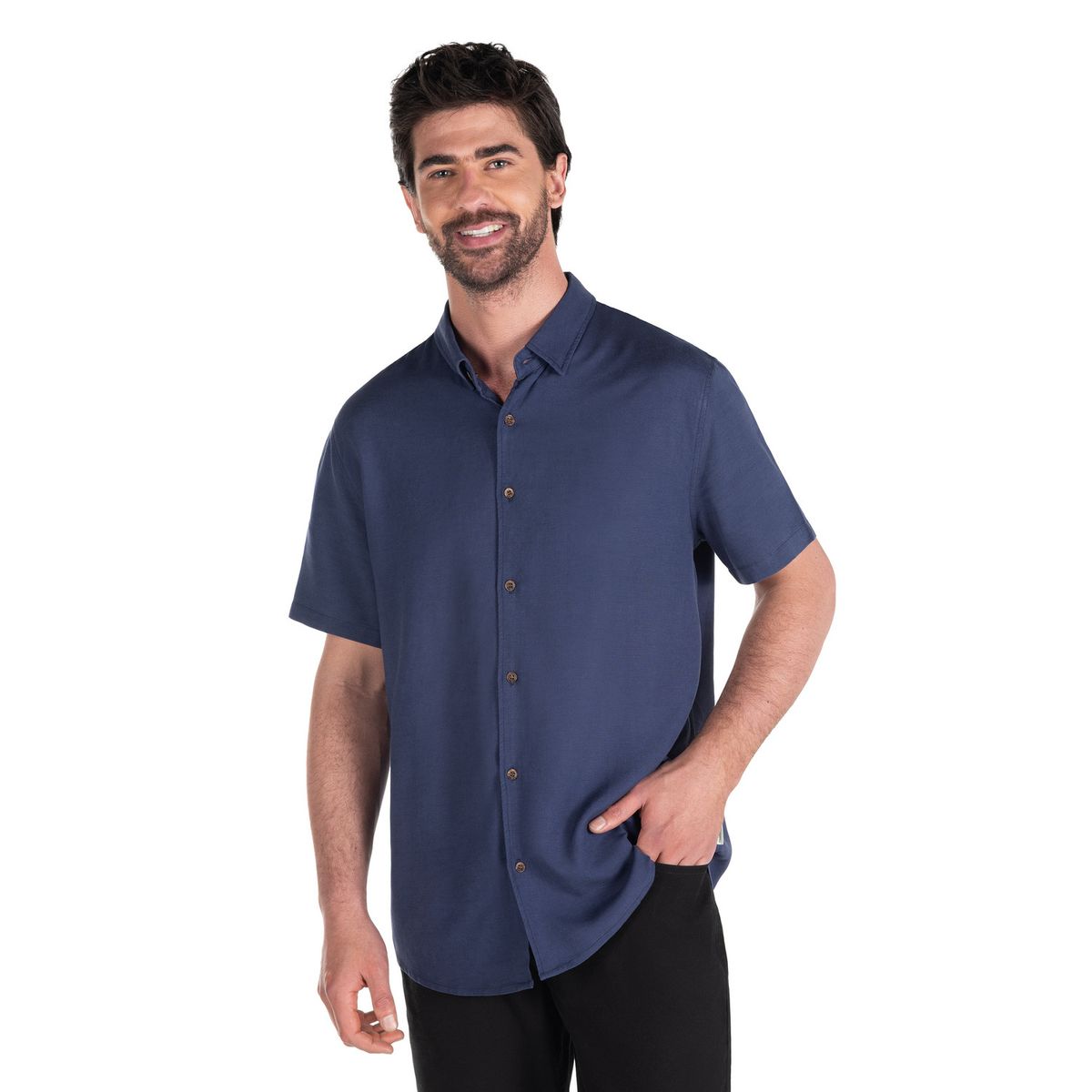 PANAMA JACK - Camisa Hombre Casual Azul Panama Jack