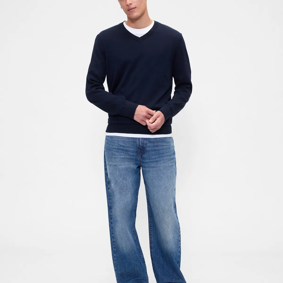 GAP - Sweater Hombre Gap Vee Azul