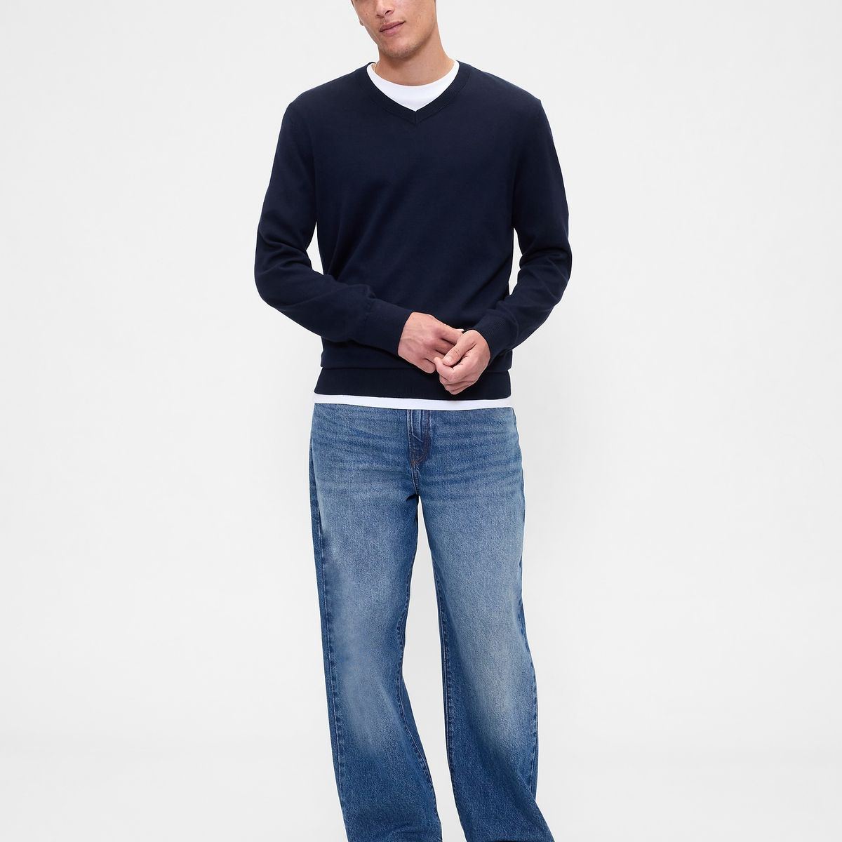 GAP - Sweater Hombre Gap Vee Azul