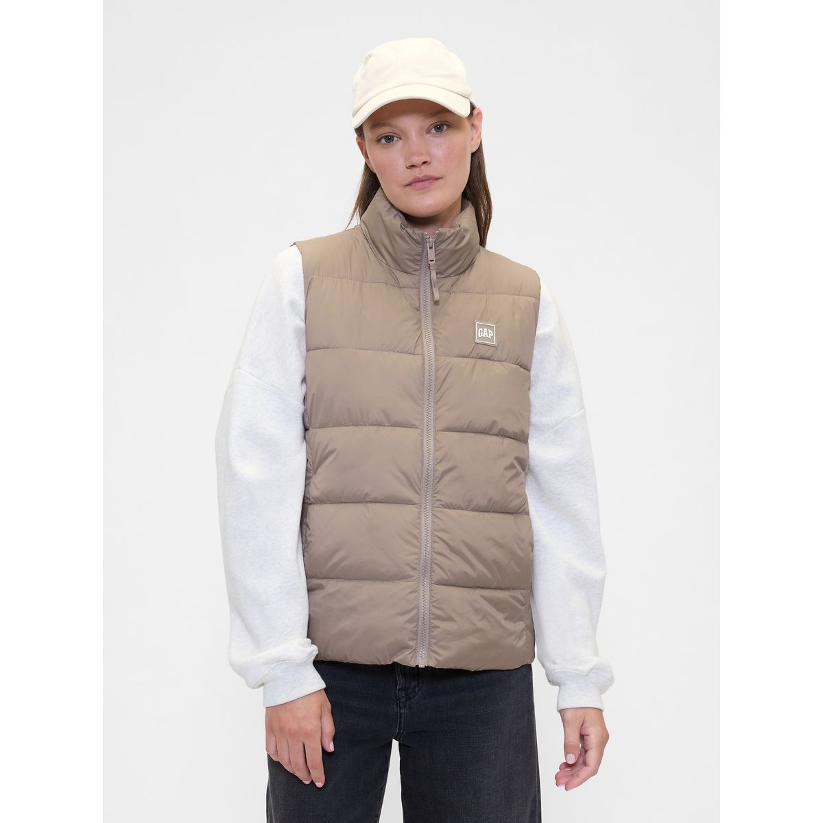 GAP - Chaqueta Mujer Vest Café Gap