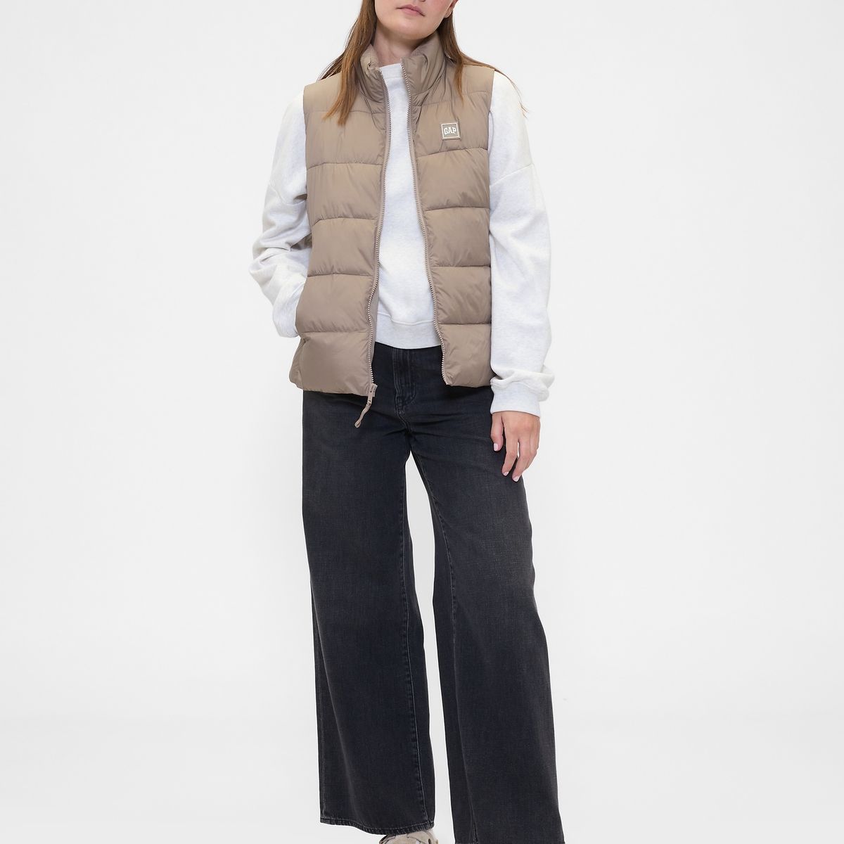 GAP - Chaqueta Mujer Vest Café Gap