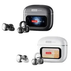 LENOVO - Set 2 De Audífonos Clip Max RS107 TWS Bluetooth 6.0 Negro y Blanco