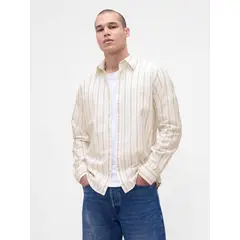 GAP - Camisa Hombre Manga Larga Oxford Verde