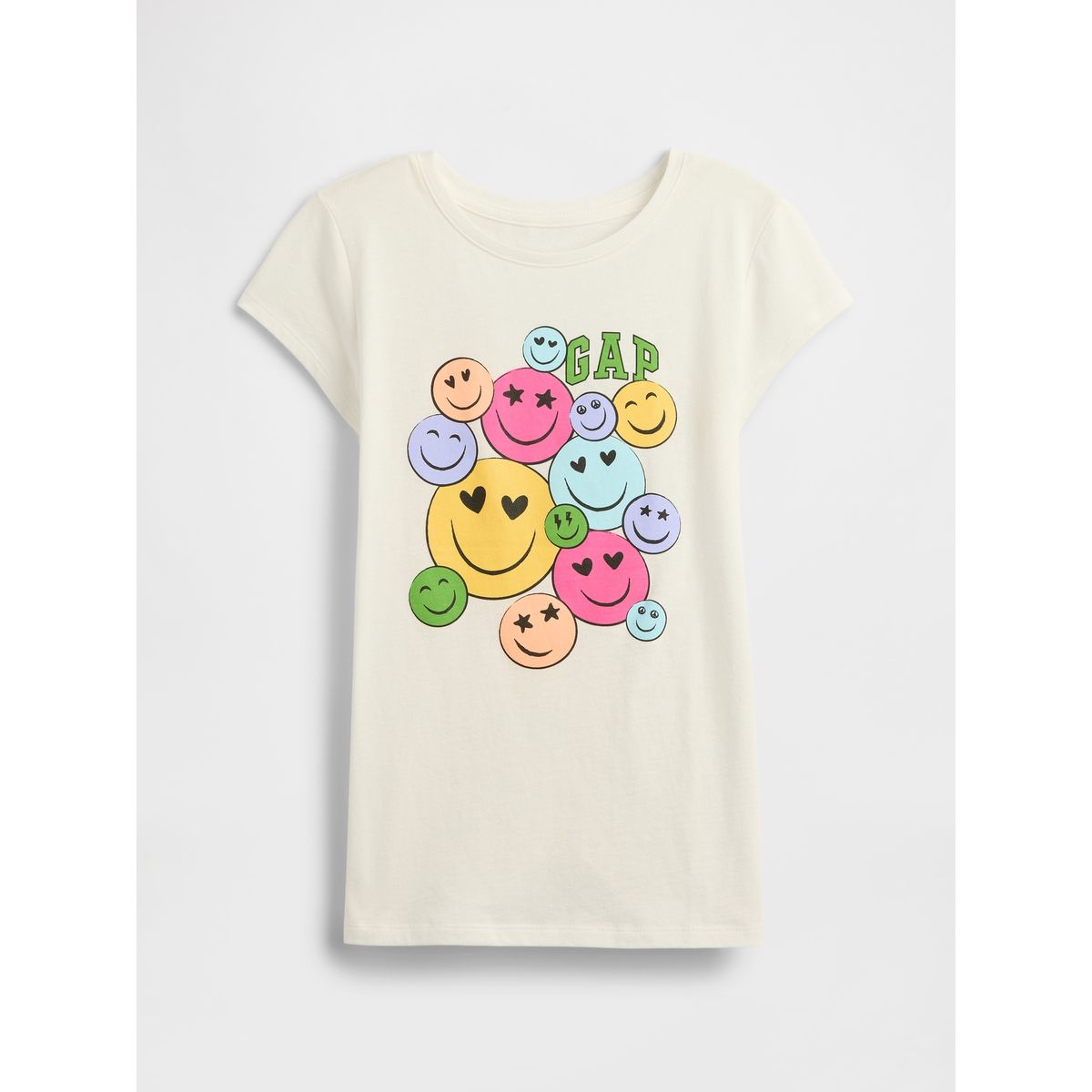 GAP - Polera Niña Gap Manga Corta Logo Multicolor