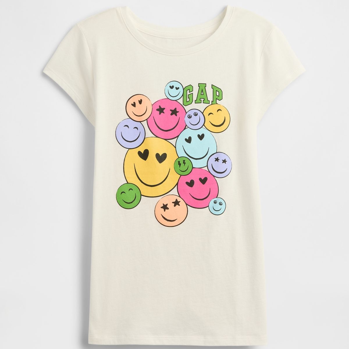 GAP - Polera Niña Gap Manga Corta Logo Multicolor