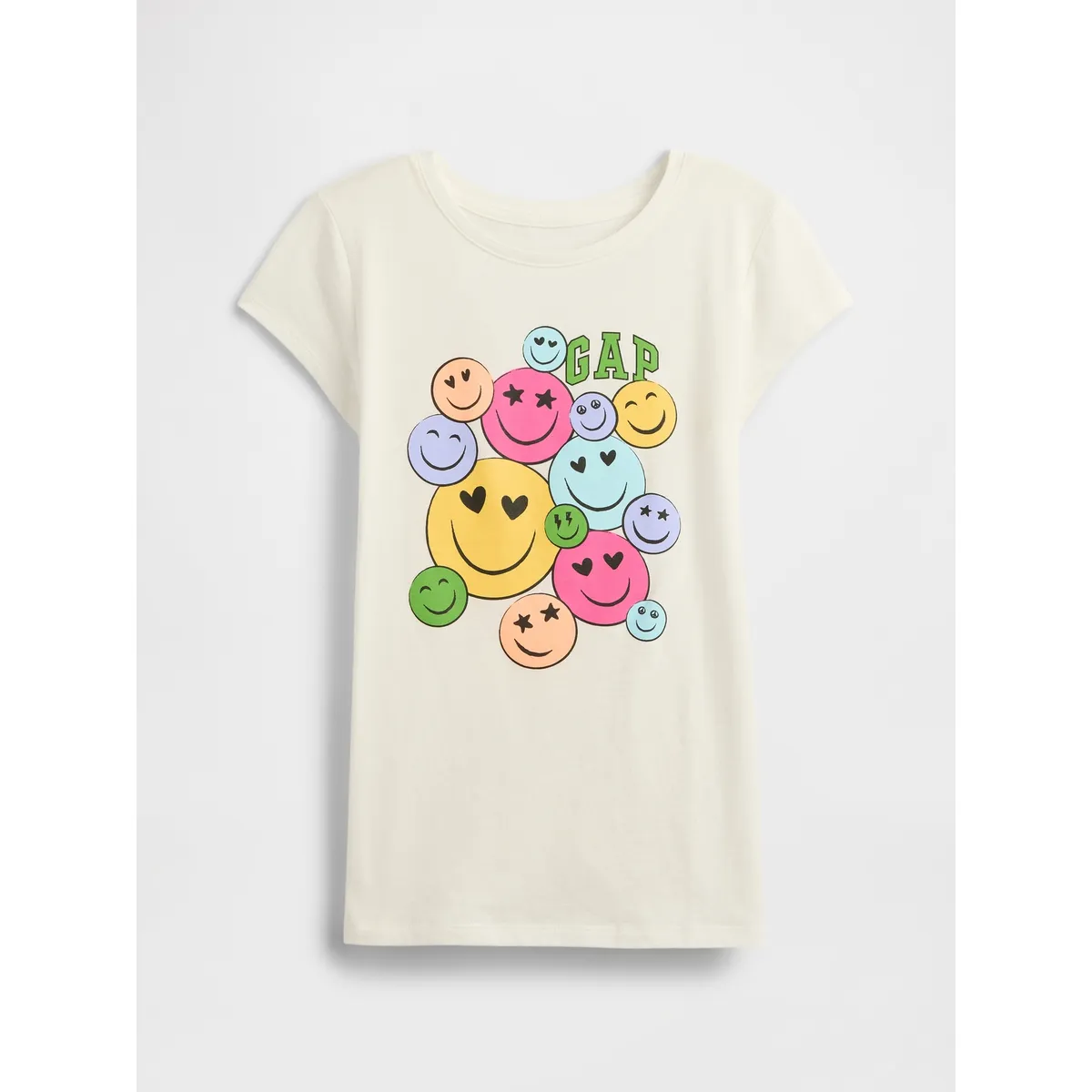 GAP - Polera Niña Gap Manga Corta Logo Multicolor