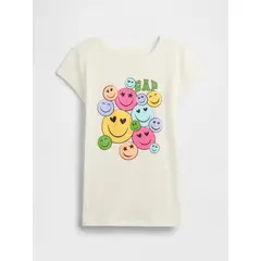 GAP - Polera Niña Manga Corta Logo Multicolor