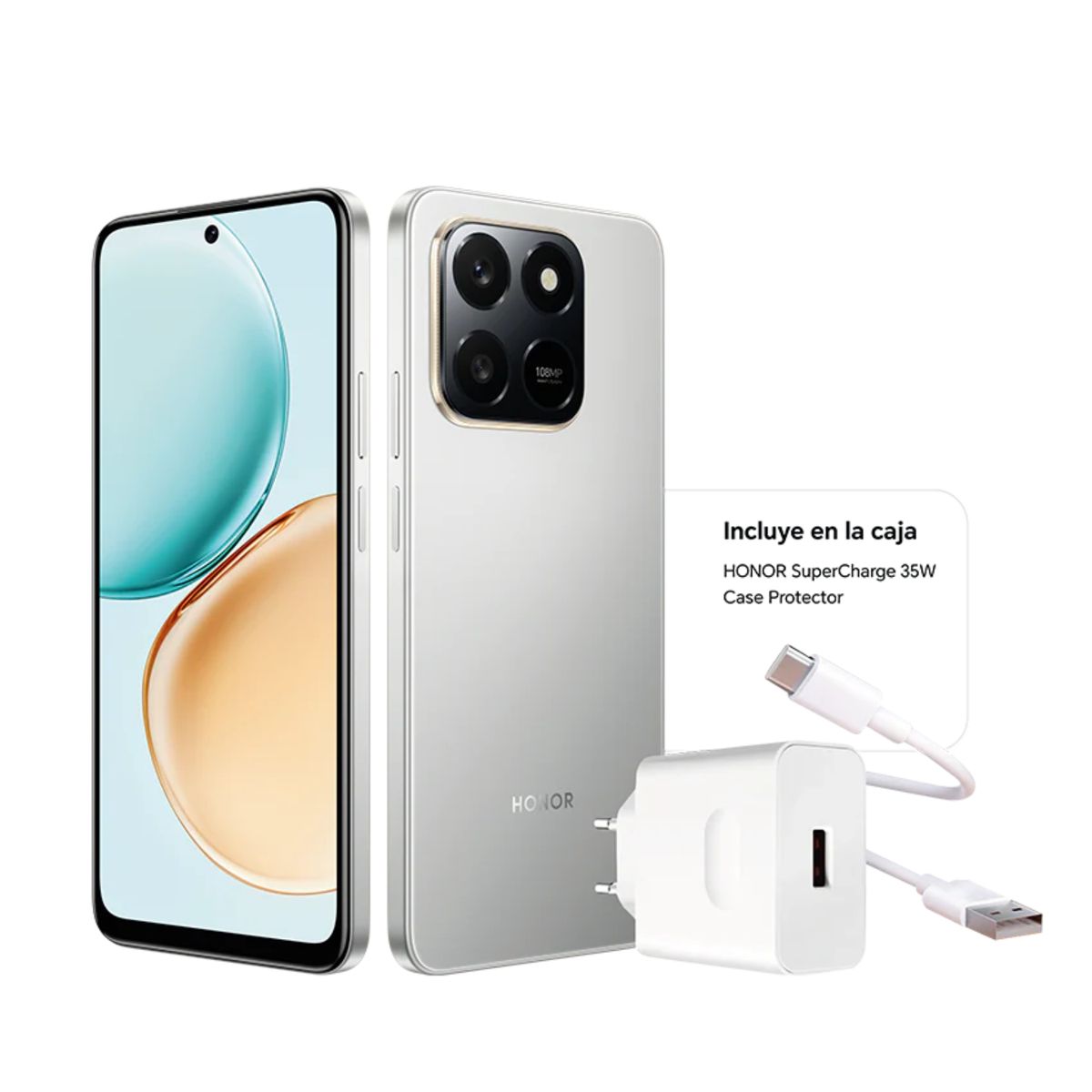 HONOR - Smartphone Honor X7d 8 GB 256 GB Meteor Silver