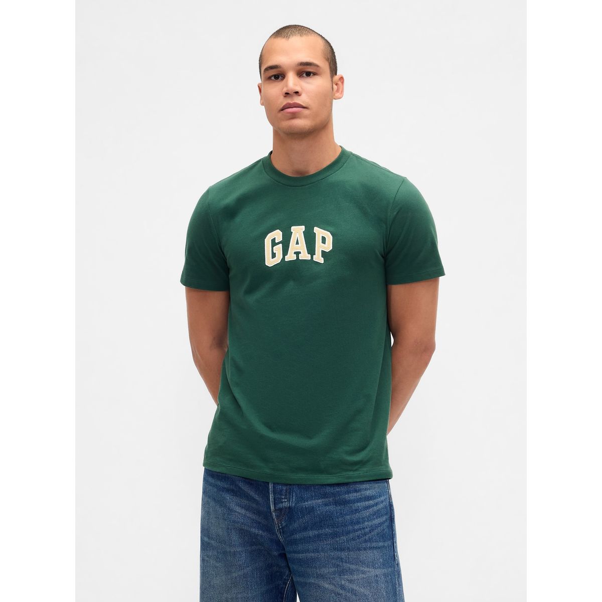GAP - Polera Hombre Gap Manga Corta Logo Verde