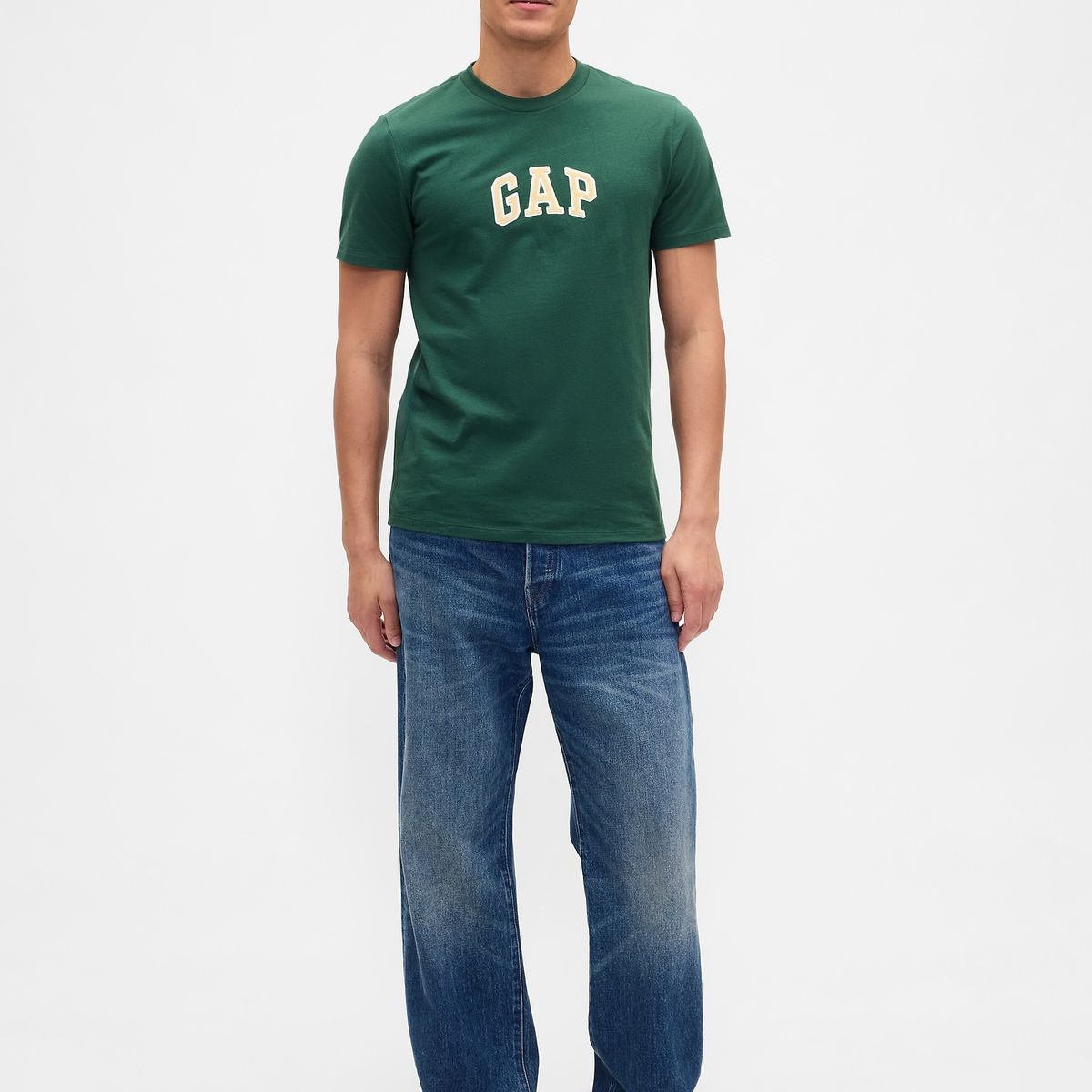 GAP - Polera Hombre Gap Manga Corta Logo Verde