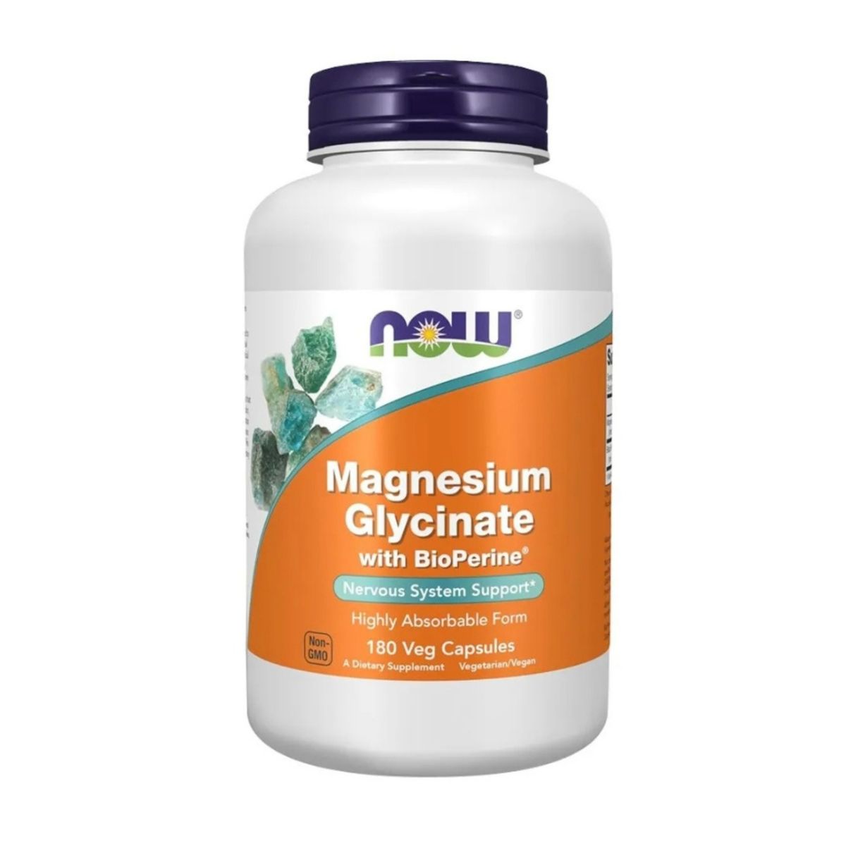 NOW - Magnesium Glycinate with bioperine 180 - Now Foods
