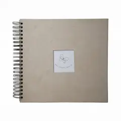 GENERICO - Álbum de Fotos Scrapbook Grande 30x34cm Beige - Hojas Negras