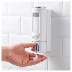 IRM - Dispensador de Jabon Liquido de pared Jabonera manos Plastica de Baño