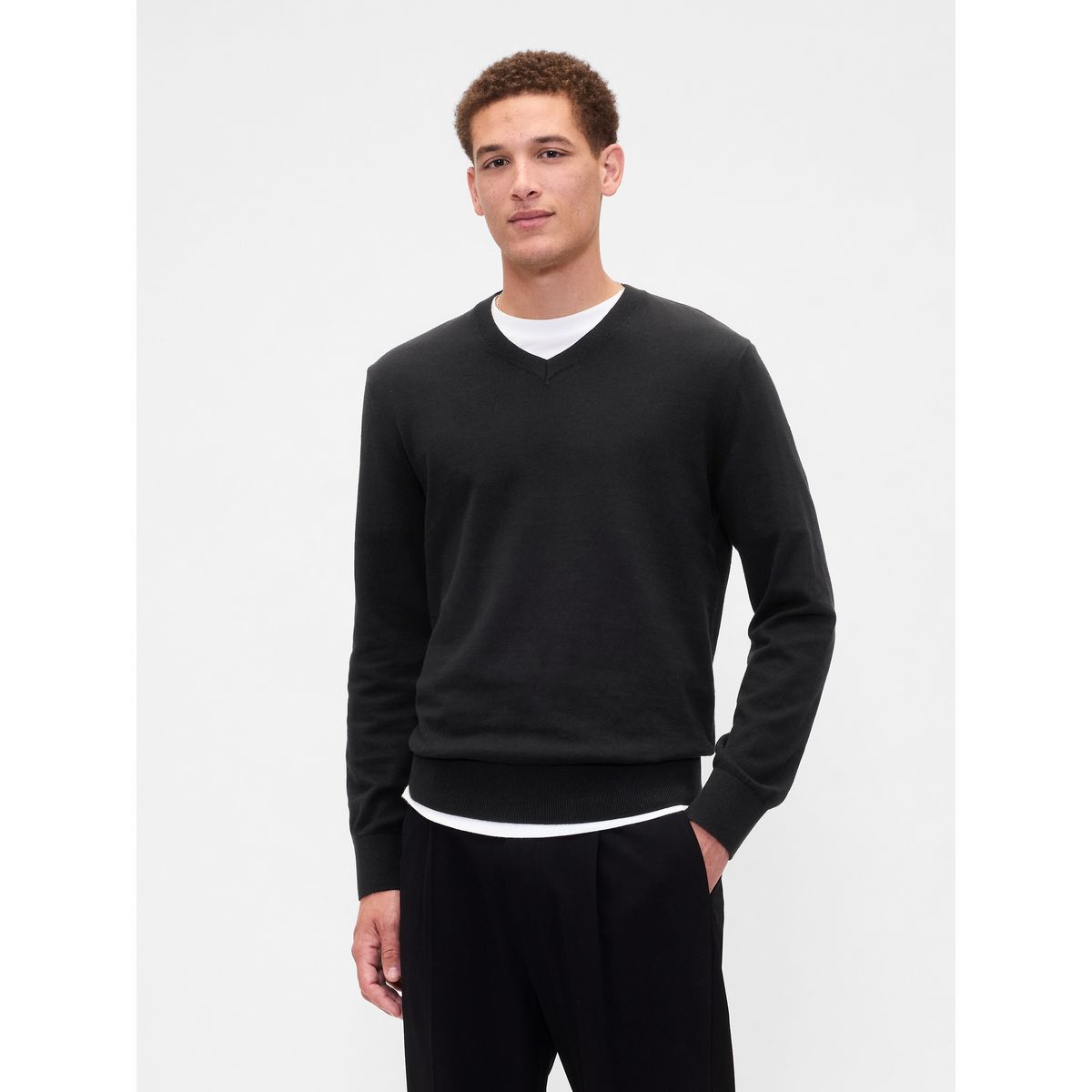 GAP - Sweater Hombre Vee Negro Gap