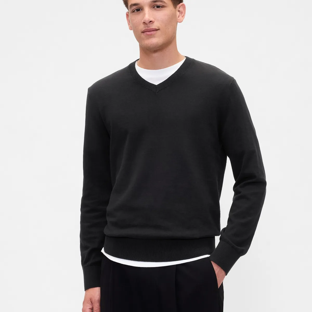 GAP - Sweater Hombre Vee Negro Gap