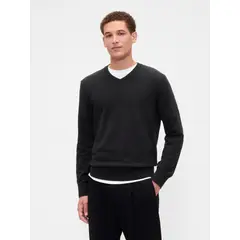 GAP - Sweater Hombre Vee Negro