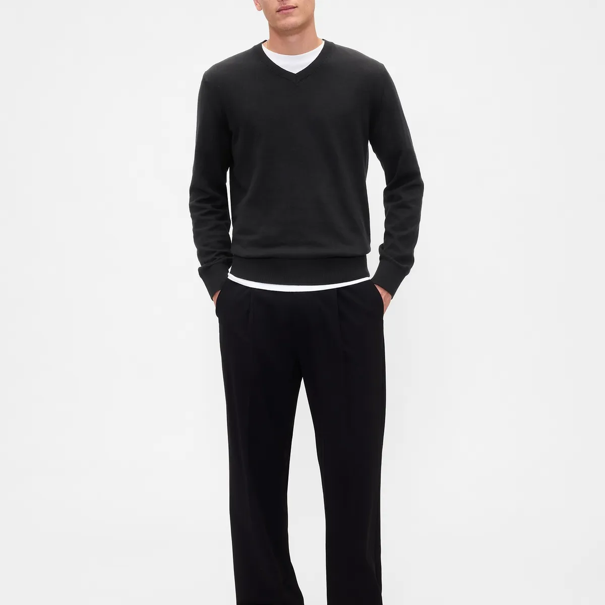 GAP - Sweater Hombre Vee Negro Gap