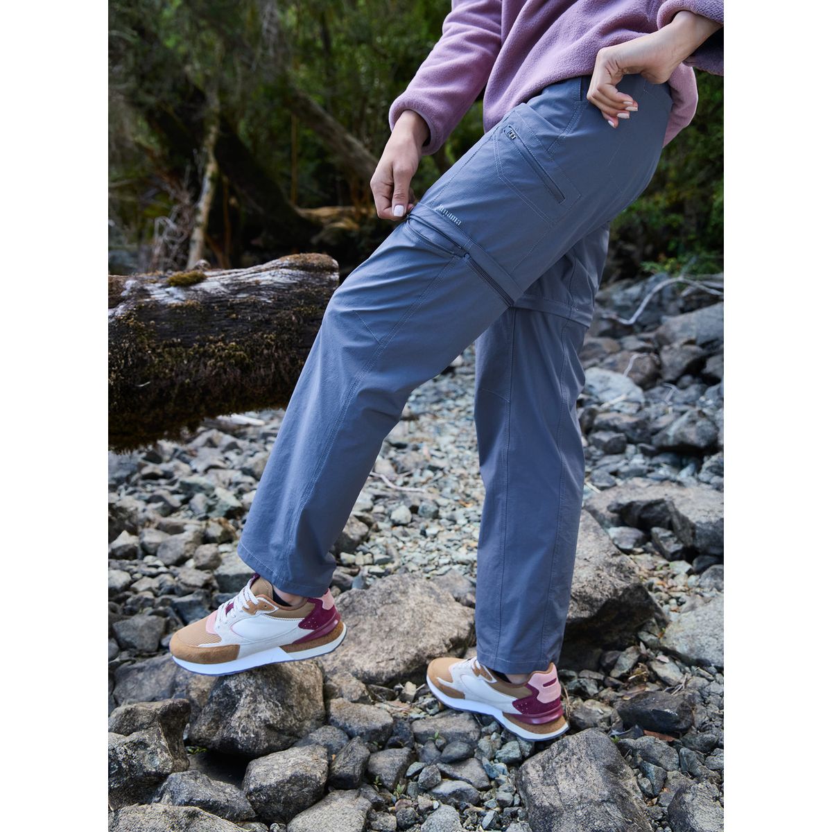 PANAMA JACK - Pantalón Mujer Desmontable Deportivo Gris Panama Jack