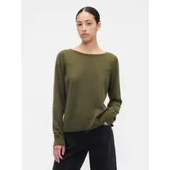 GAP - Sweater Mujer Boatneck Verde