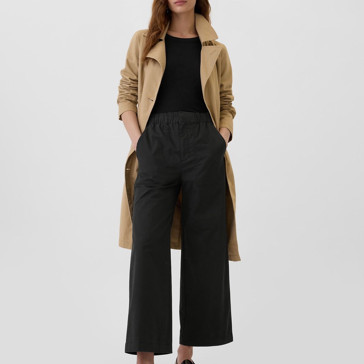 GAP - Pantalón Mujer Pull On Negro Gap