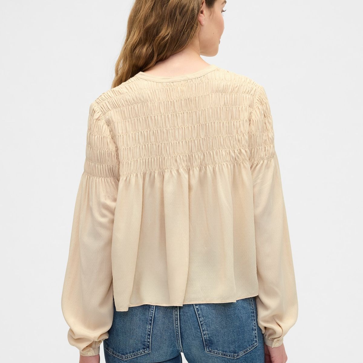 GAP - Blusa Mujer Manga Larga Blanco Gap
