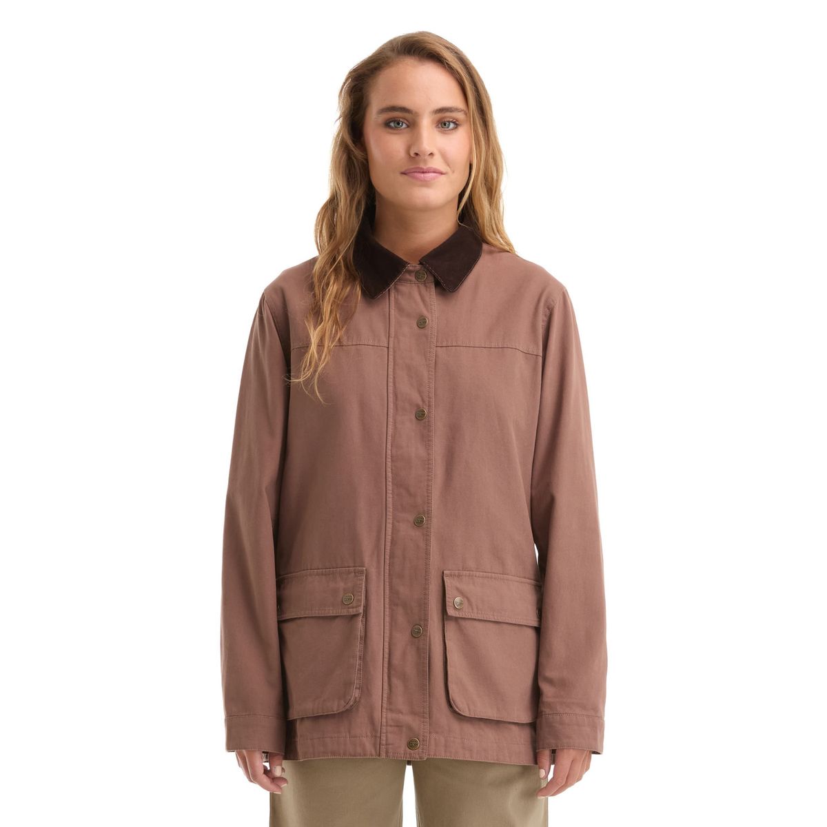 PANAMA JACK - Chaqueta Mujer Canvas Franela Marrón claro Panama Jack
