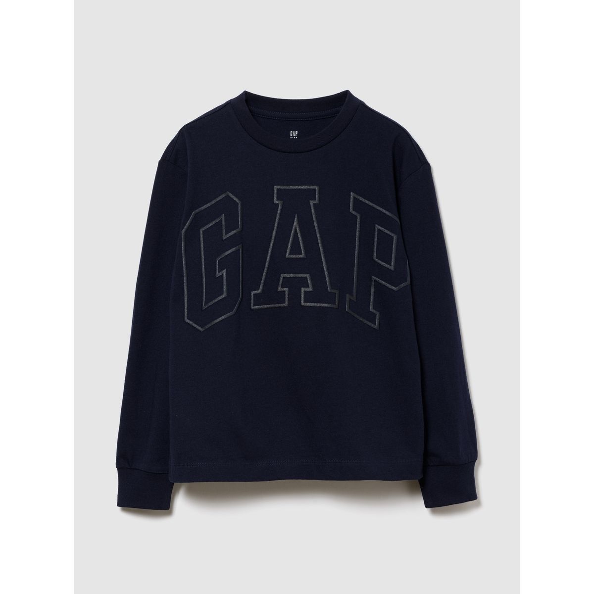 GAP - Polera Niño Logo Manga Larga Azul Gap