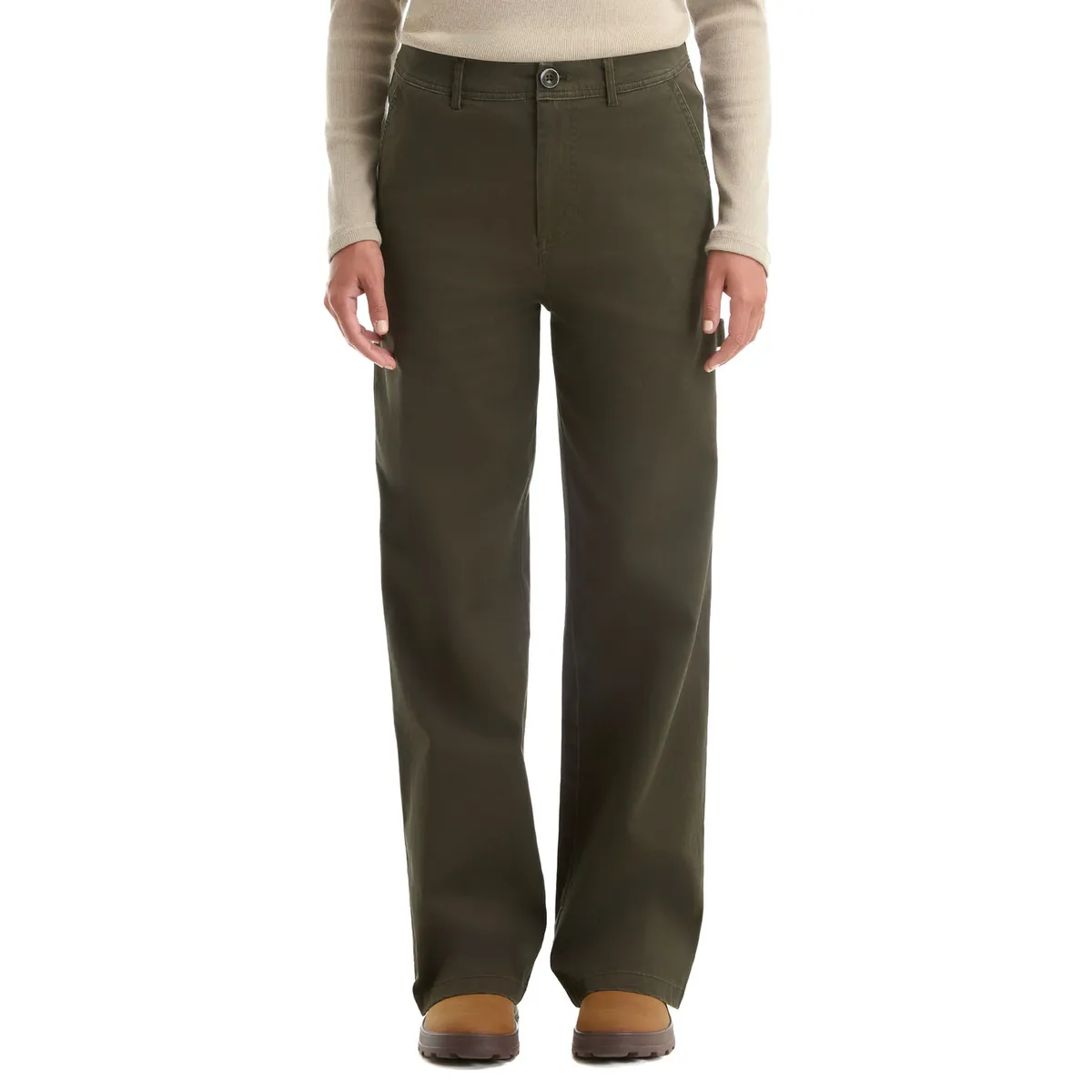 PANAMA JACK - Pantalón Mujer Cargo Canvas Casual Verde Panama Jack