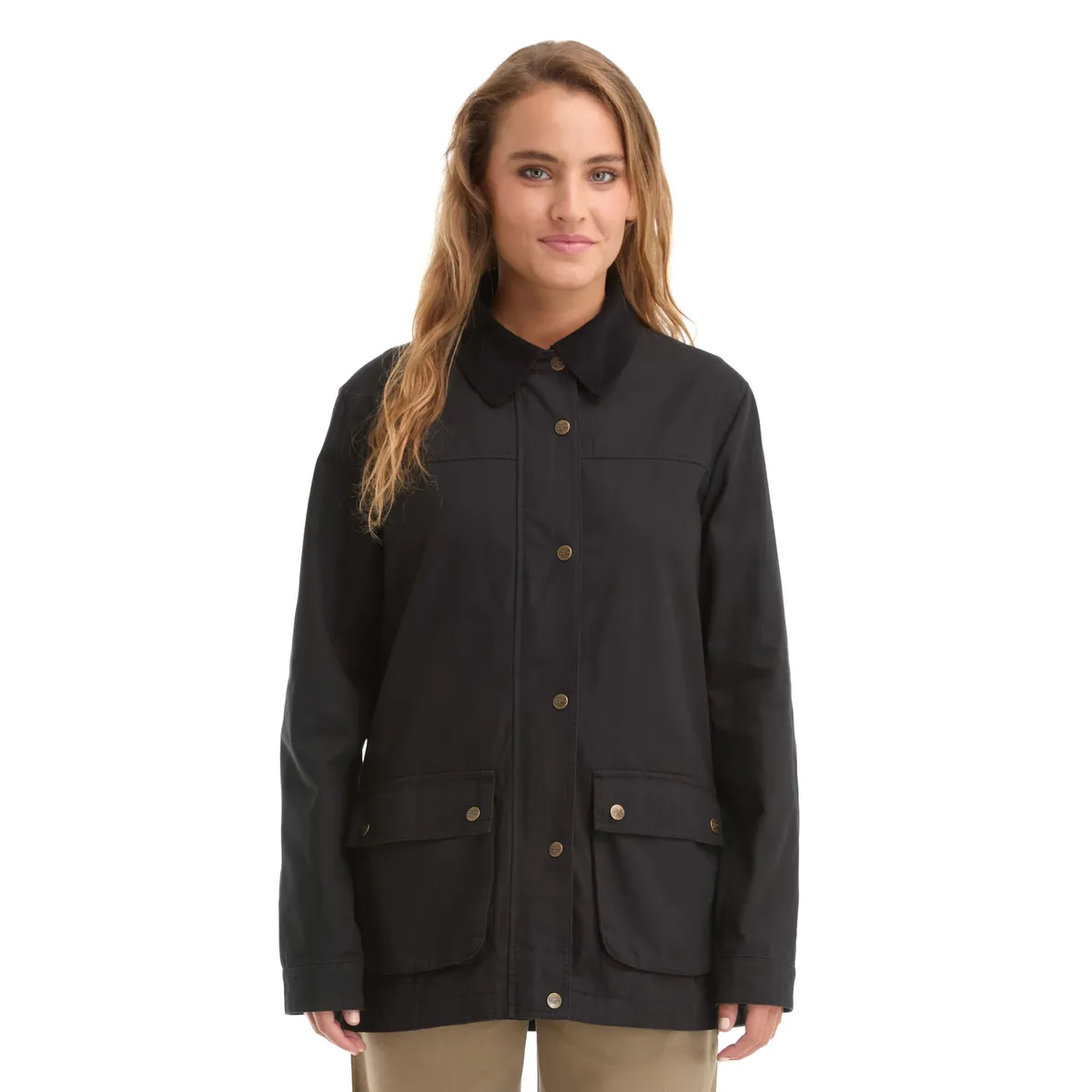 PANAMA JACK - Chaqueta Mujer Canvas Franela Negro Panama Jack