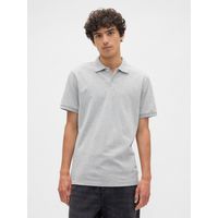 Polera Hombre Manga Corta Pique Gris