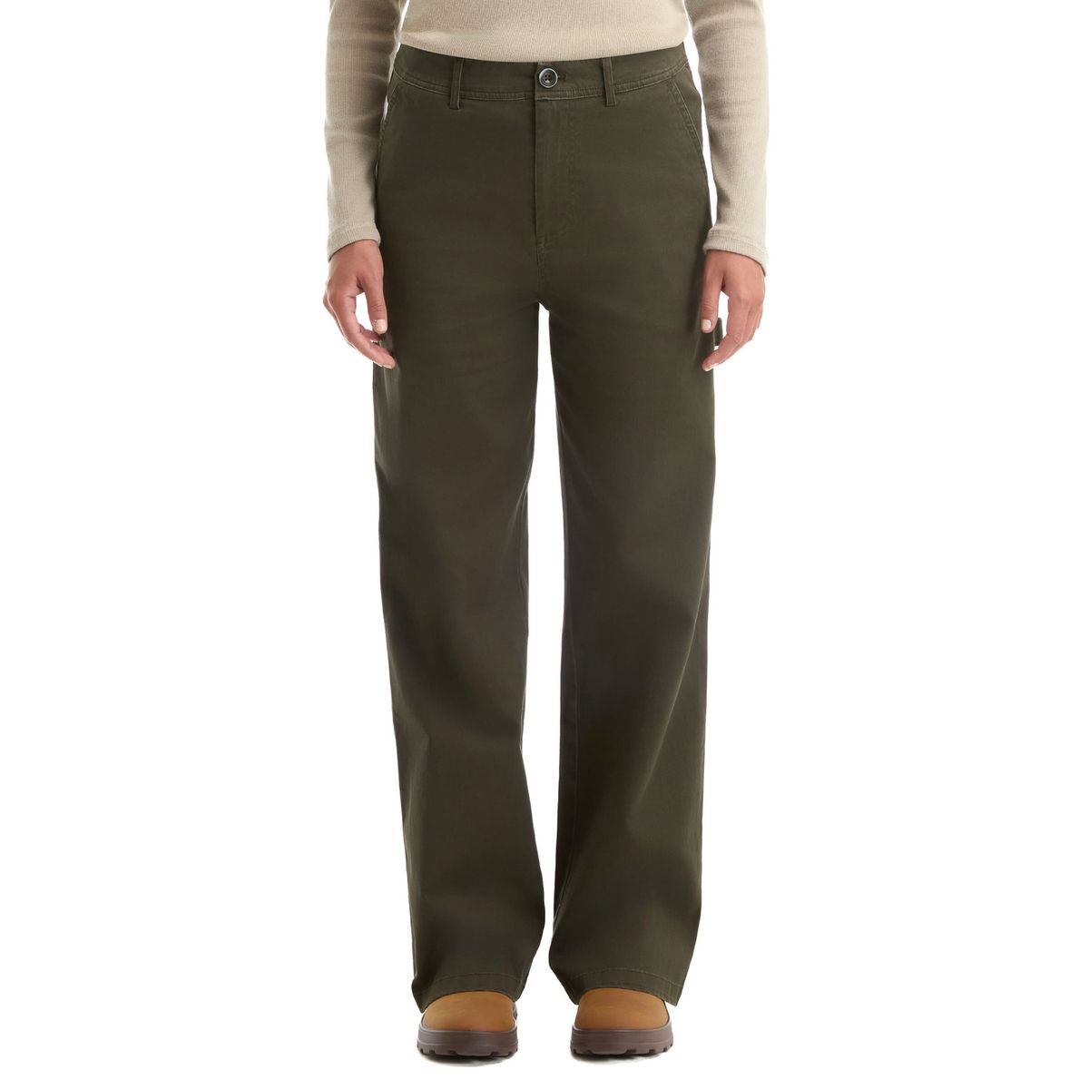 PANAMA JACK - Pantalón Mujer Cargo Canvas Casual Verde Panama Jack