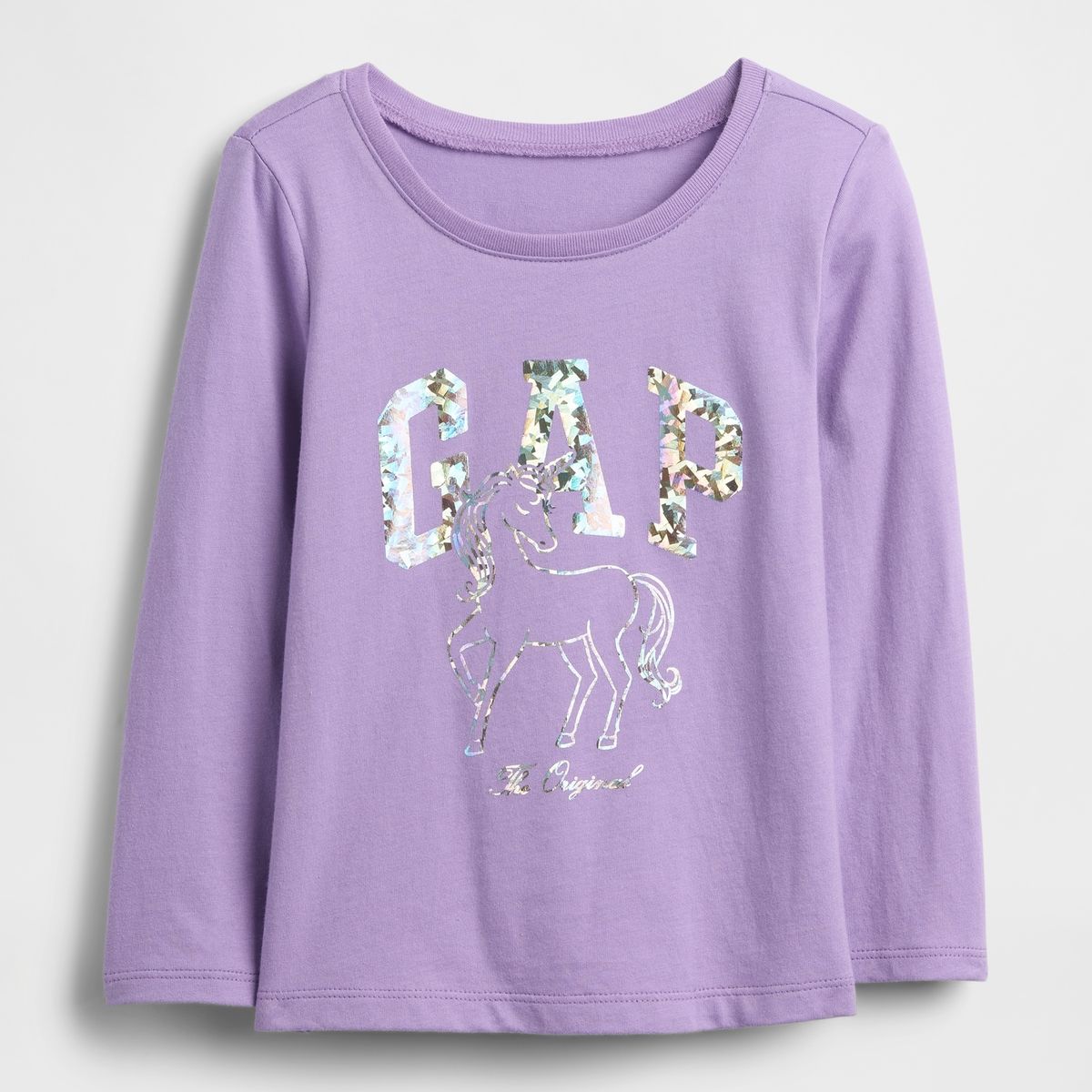 GAP - Polera Toddler Niña Manga Larga Logo Morado Gap