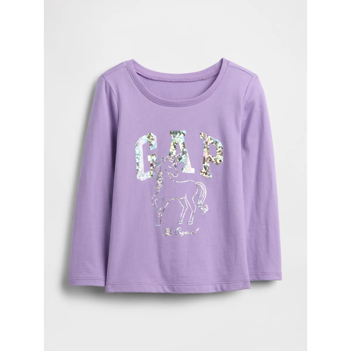 GAP - Polera Toddler Niña Manga Larga Logo Morado Gap